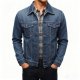 Navy Contrast Stitch Denim Jacket
